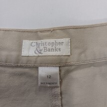 Christopher & Banks RN#63823 Women's Tan/Khaki Cotton Denim Skirt Size 12 image 3