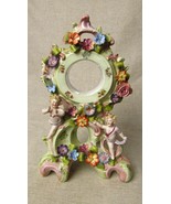 Antique English Porcelain Cherub &amp; Flower Applique Mantle Clock Surround - €234,35 EUR