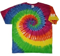 Vintage HP Invent Hewlett Packard Tech Employee Rainbow Tie Dye T-Shirt ... - $26.62