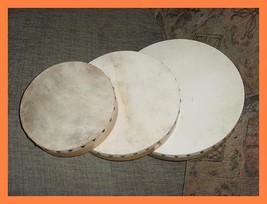 CP BRAND HAND DRUMS - SET OF THREE WITH BEATER - NEW 2018 STOCK - SUPERB... - $52.00