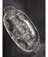 Anchor Hocking Star of David Divided Relish Tray Dish Clear Pressed Glass - $8.91