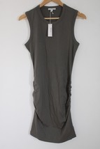 NWT James Perse 2 M Gray Ruched Side Sleeveless Jersey Tank Sheath Dress - £68.33 GBP