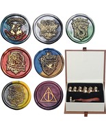 Wax Seal Stamp Set, 7 Pcs Hogwarts Magic School Sealing Wax Stamps Coppe... - £48.19 GBP