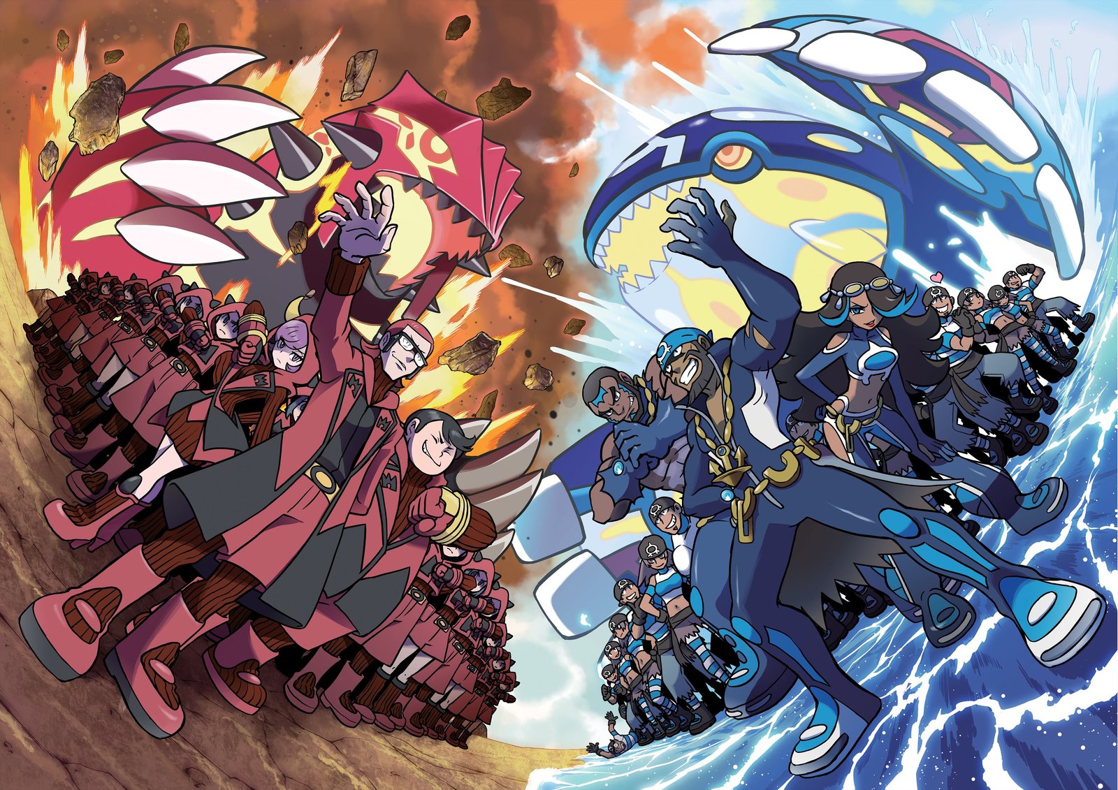 Primary image for Pokemon Omega Ruby and Alpha Sapphire Poster Team Magma & Team Aqua Game Print