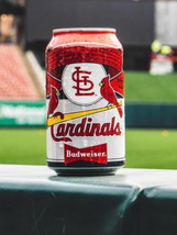 2022 St Louis Cardinals Budweiser Aluminum Beer Can Empty Bottom Opened Limited - $13.00