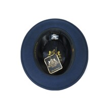 Mens Bruno Capelo Dress Hat Australian Wool Crushable Fedora Giovani UN102 Navy image 7
