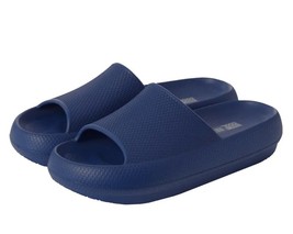 32 Degrees Mens 5.5/6.5 Womens M 7.5/8.5 Navy Cushion Slide Slip-On Sandals - £12.11 GBP