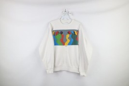 Vtg 90s Womens M Distressed Synthia Saint James Tchokola Art Sweatshirt USA - £39.07 GBP