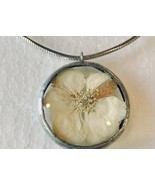 Double Pressed Flowers Pendant Large Sterling Silver Necklace December N... - $677.95 MXN Double Pressed Flowers Pendant Large Sterling Silver Necklace December N... - $677.95 MXN