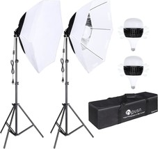 [Upgrade Version] Hpusn Softbox Lighting Kit 26-Inch Hexagon Continuous ... - $155.96