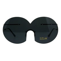 Funky Fun Sunglasses Oversized Shield Round Rimless Unique Fashion Shades - £8.69 GBP+