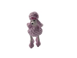 Mattel Doggie Daycare LULA Poodle Pink White Dog MINI 1.5&quot; Figure Toy - £6.66 GBP