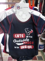 NFL 2024 LICENSED Houston Texans Baby Infant 2 PIECE CREEPERS 0-3M 3-6M ... - £21.52 GBP