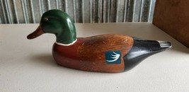 Vintage Wooden Hand Carved Duck Decoy Bird 14 x 4 x 6 - $55.71