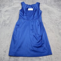 BCX Dress Womens 3 Blue Sleeveless Casual Cocktail Night Out Pleated Knee Length - £20.23 GBP