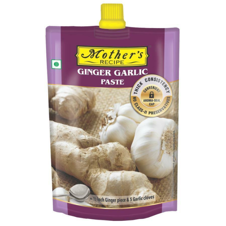 Mother&#39;s Recipe Ginger Garlic Paste 200 grams pouch aroma seal cap Veger... - $9.99