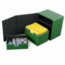 BCW Green Leatherette Deck Box Vault LX Hold 100 Sleeved - £14.47 GBP