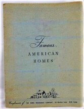 N. Y. World Fair 1939 - Home Insurance Company Famous American Homes  - £19.93 GBP