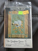 Gingham Goose Vtg 1980 Lambie Pie Baby Crib Quilt Applique Pattern 45&quot;x60&quot; NOS - £15.00 GBP
