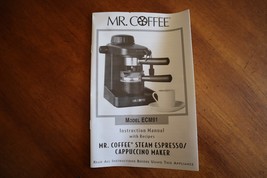 MR. COFFEE Steam Espresso Maker ECM91 Replacement Part: Instruction Manual - $9.00