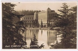 Postcard RPPC Chateau Lake Louise Banff Alberta Byron Harmon Along The CPR Line - £3.69 GBP