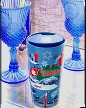 Brand NEW Starbucks CANADA Ceramic Travel Tumbler Blue Nordic Ski Moose ... - $39.66