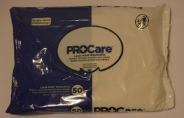 ProCare Large Adult Washcloth 50 Count 12&quot; x 8&quot; lot of 2 - £9.56 GBP