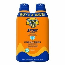 Banana Boat Ultra Sport Clear Sunscreen Spray - SPF 30 - 16 oz (2/8 oz bottles) - £12.54 GBP
