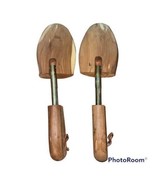 Vintage Wooden Rochester Shoe Tree Co Shoe Keepers Leather Hooks Large - $18.63