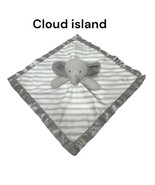 Cloud Island Gray Striped Elephant Plush Lovey Blanket Baby Toy Satin Trim - $17.91