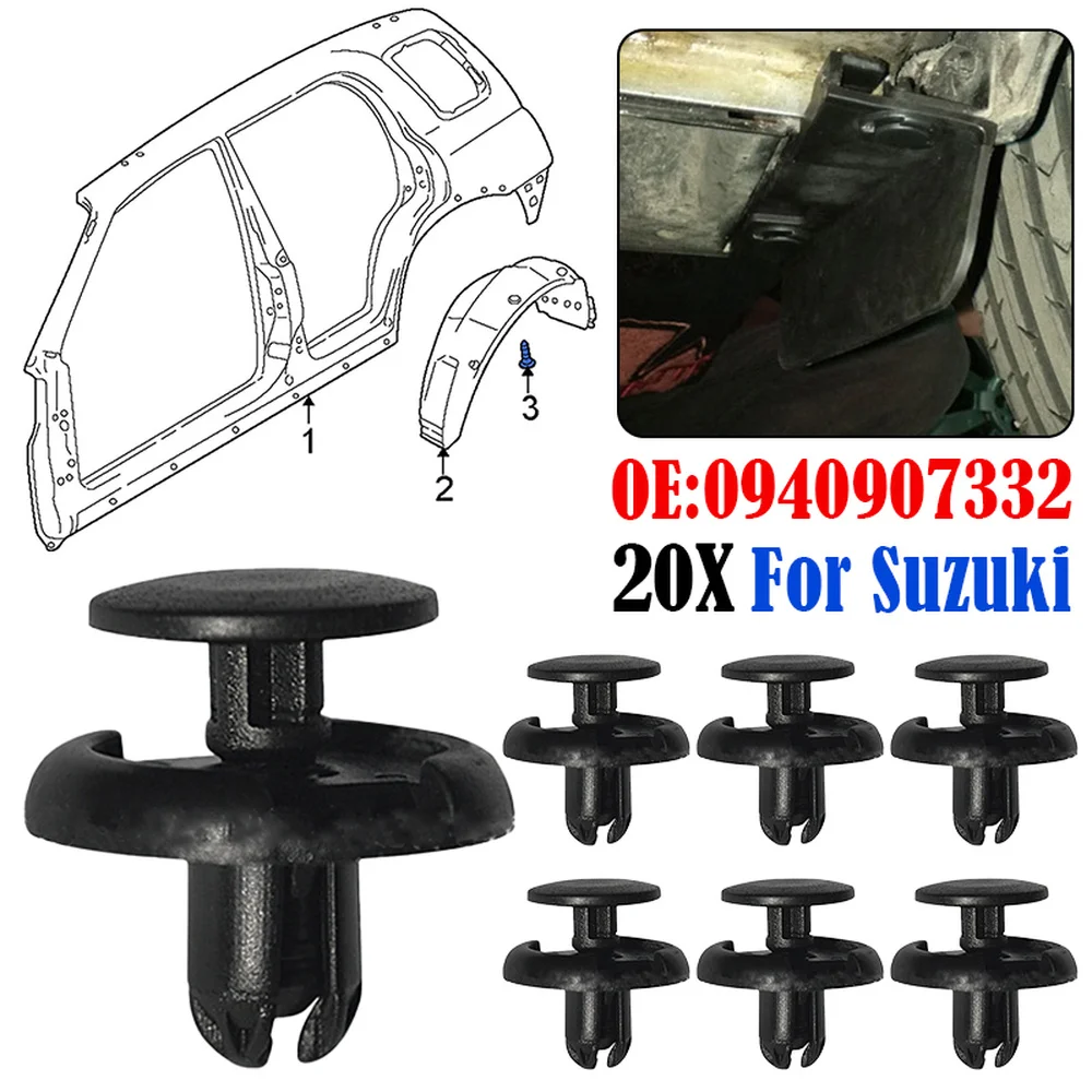 20X Auto Bumper Fender Wheel Arch Cover Panel Retainer Clips Rivet For Suzuki - £9.30 GBP