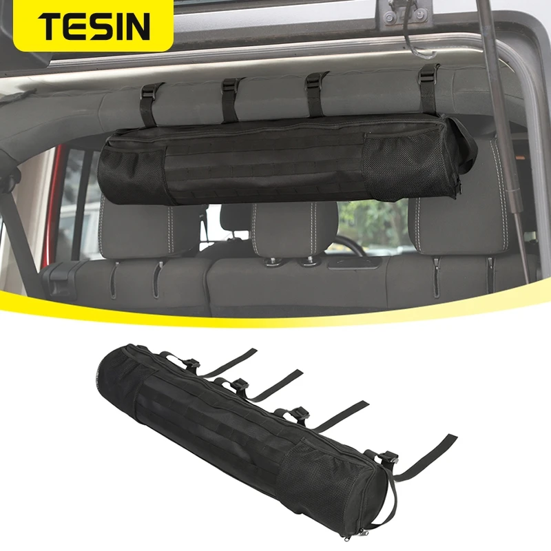 TESIN Stowing Tidying Car Seat Back Roll Bar Tool Storage Bag For Jeep Wrangler - £47.78 GBP