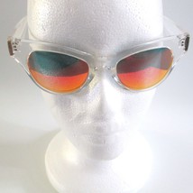 Lvioe Womens Cat Eye Small Sunglasses Frosted Frames Mirrored Lenses UV400 - £31.09 GBP