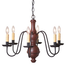 Irvin&#39;s Country Tinware Medium Chesterfield Chandelier in Americana Red - £355.65 GBP