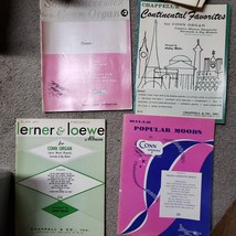 Vintage 1960&#39;s LOT o 4 CONN Organ Sheet Music Lerner Continental Favorit... - $33.23
