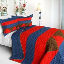 [Love Westlife] 3PC Vermicelli-Quilted Patchwork Quilt Set (Full/Queen S... - $96.89