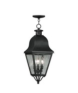 Livex Lighting 2557-04 Amwell 3-Light Outdoor Hanging Lantern, Black - $942.99