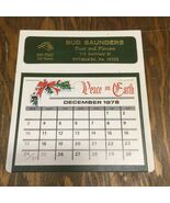 Vintage Christmas holiday desk advertising calendar fruit and flowers co... - $362.29 MXN