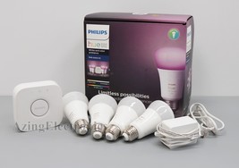 Philips Hue White And Color Ambience Starter Kit 548545 4 Bulbs + Bridge - $109.99
