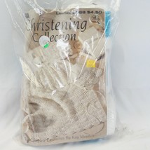 Christening Collection Crochet Patterns Leaflet Gown Bonnet Bootie 2568 &amp; String - £55.16 GBP