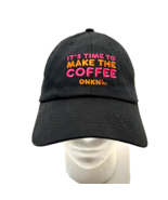 Dunkin Donuts Time To Make The Coffee Promotional Ball Cap Uniform Adjus... - £12.21 GBP