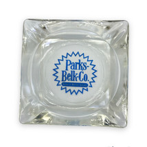 PARKS BELK Co Dept Store &quot;Home of Better Values&quot; 3.25” Clear Glass Ashtray VTG - £6.05 GBP