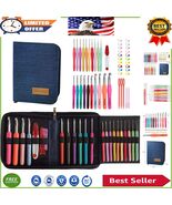Travel-Friendly 20-Piece Crochet Set with Ergonomic Hooks - Pain-Free Cr... - $64.33 CAD