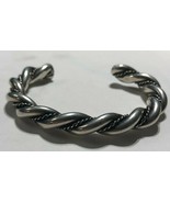 Thick Heavy Twisted Rope Design Cuff Bracelet Sterling Silver .925 - $243.95 CAD