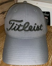 Titleist Golf Baseball Hat Strapback Cap Gray Adjustable Spell Out Harvey Brock - £19.47 GBP