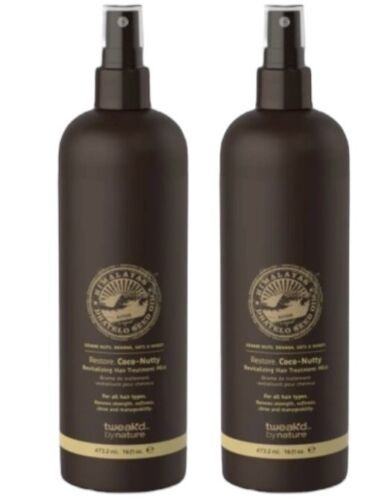 2 Tweak'd By Nature Restore Coco Nutty Revitalizing Hair Treatment Mist w/PUMPS