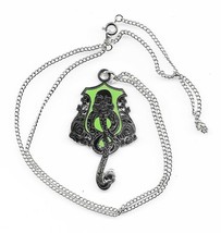 Harry Potter Slytherin Death Eater Dark Mark Logo Metal Necklace NEW UNUSED - $14.49