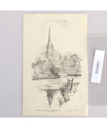 Vtg 30s Salisbury Cathedral England Judges Ltd Postcard Picture Pencil S... - $377.43 MXN
