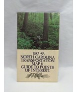 Vintage 1982 83 North Carolina Transportation Map And Guide Points Of In... - $24.06