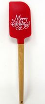 Merry Christmas Red Spatula Silicone Wood Handle 8 3/4 inch Kitchen Scraper - $12.86